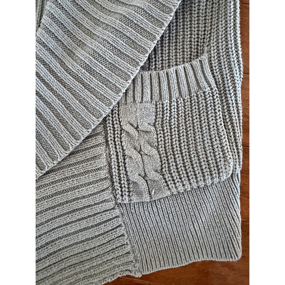 Sonoma Open Front Knit Sleeveless Cardigan Vest Womens Large Gray Cottagecore - Picture 4 of 9